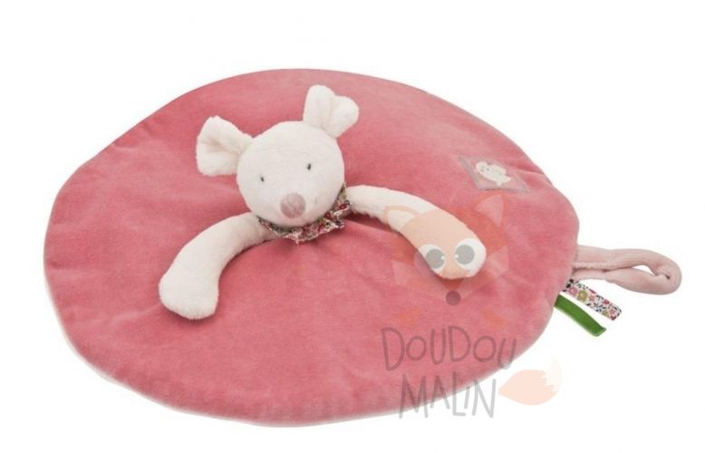  myrtille et capucine plat rond souris rose beige fleur 